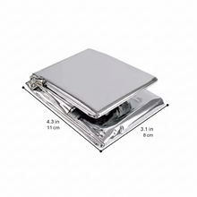 Load image into Gallery viewer, APEX pro series emergency survival blanket, silver, life saving, essential survival gear, dimensions