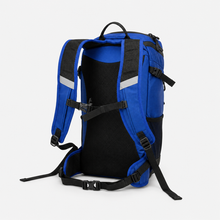 Load image into Gallery viewer, APEX pro series X24-h hydration backpack in Glacier Blue rear view showing breathable mesh back panel and adjustable shoulder straps