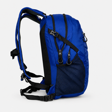 Load image into Gallery viewer, APEX pro series X24-h hydration backpack in Glacier Blue left side view showing compression straps and side storage pocket