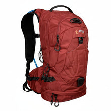 Load image into Gallery viewer, Summit Red APEX X24-h Hydration Daypack showing durable 210D Ripstop Nylon and compact 24L profile.
