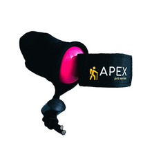 Load image into Gallery viewer, bear bell, pink, with Velcro strap and carrying bag
