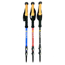 Load image into Gallery viewer, hiking, trekking, walking aluminum poles color options, red, blue, black