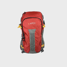 Load and play video in Gallery viewer, 360 degree view, red APEX 34 Liter daypack backpack.