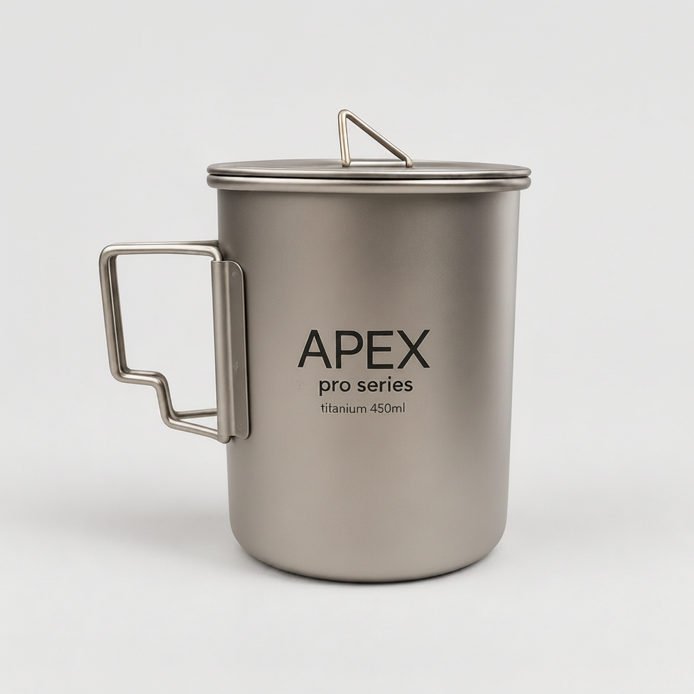 APEX 450 millilitre titanium camp mug