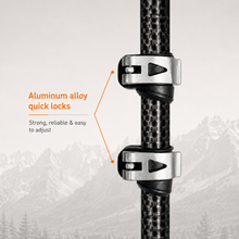 Load image into Gallery viewer, APEX Carbon Fiber Trekking Poles | Lightweight Cork Grip Hiking Poles
