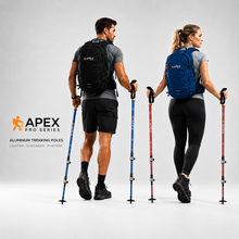 Load image into Gallery viewer, APEX Aluminum Trekking Poles | Lightweight Cork Grip Hiking Poles
