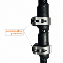 Load image into Gallery viewer, APEX metal alloy quick lock mechanism on 100% carbon fiber poles.

